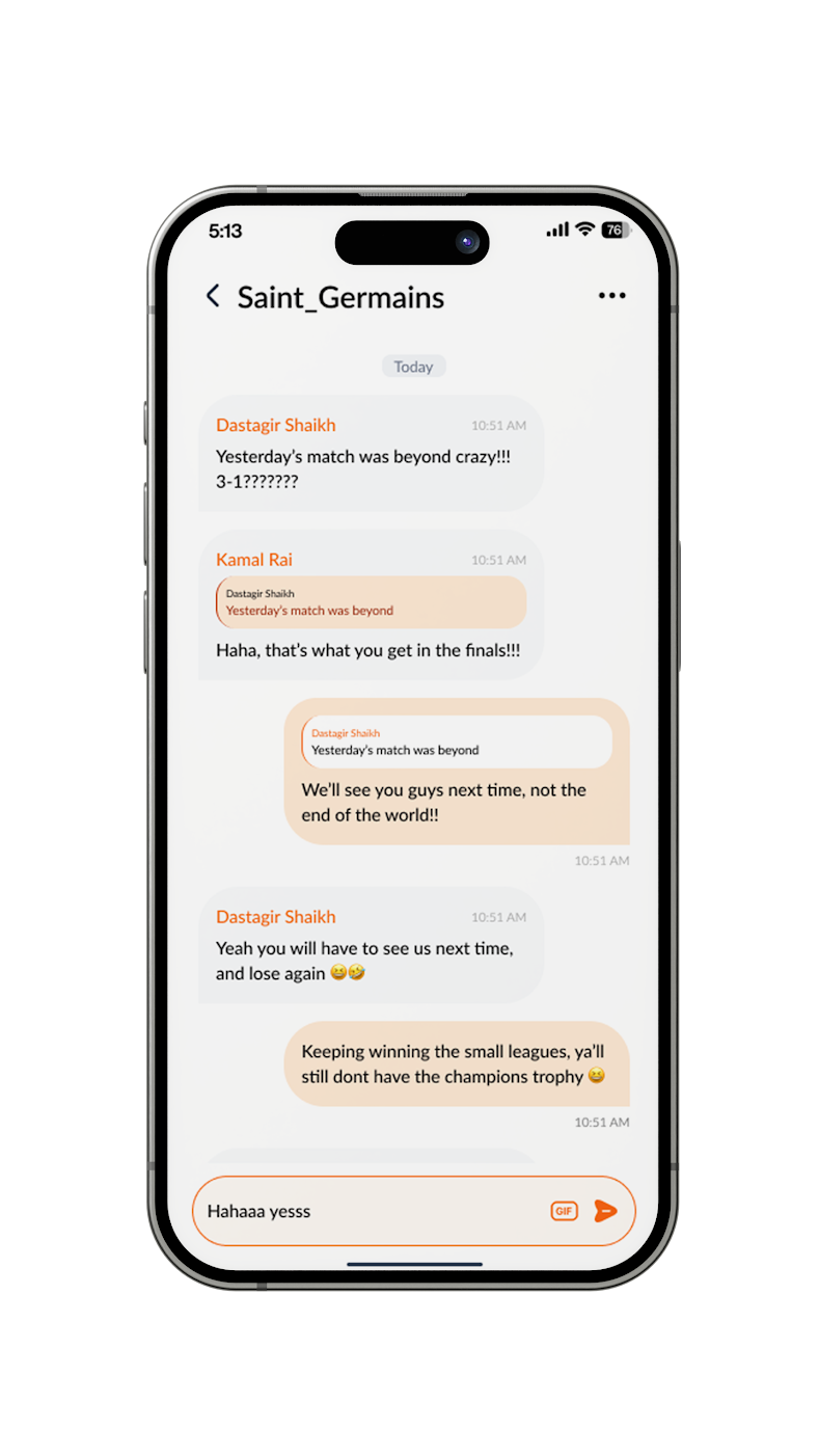 Real-time Chat - Group and private conversations